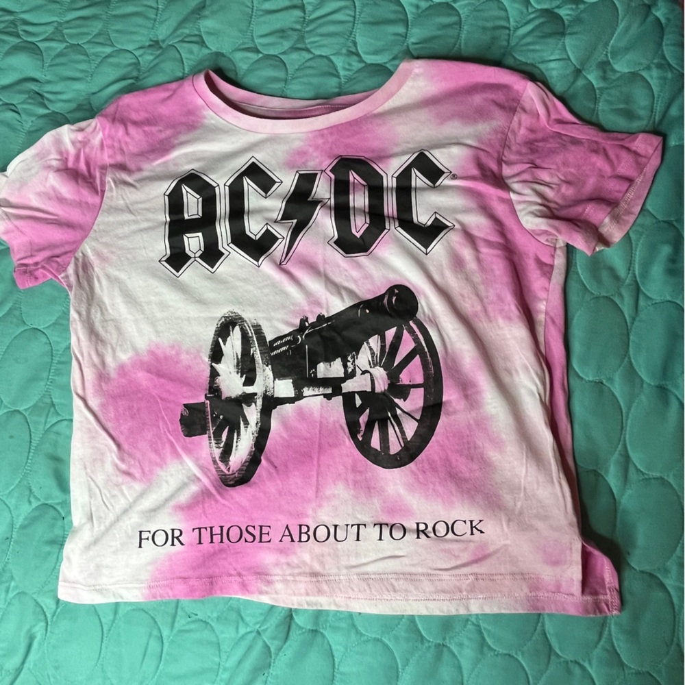 Ac/Dc “For This About To Rock” Band Cannon Pink Tie D… - Gem